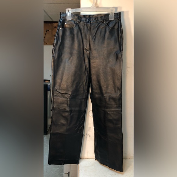 Dark Royal Blue Leather trousers - Picture 6 of 6